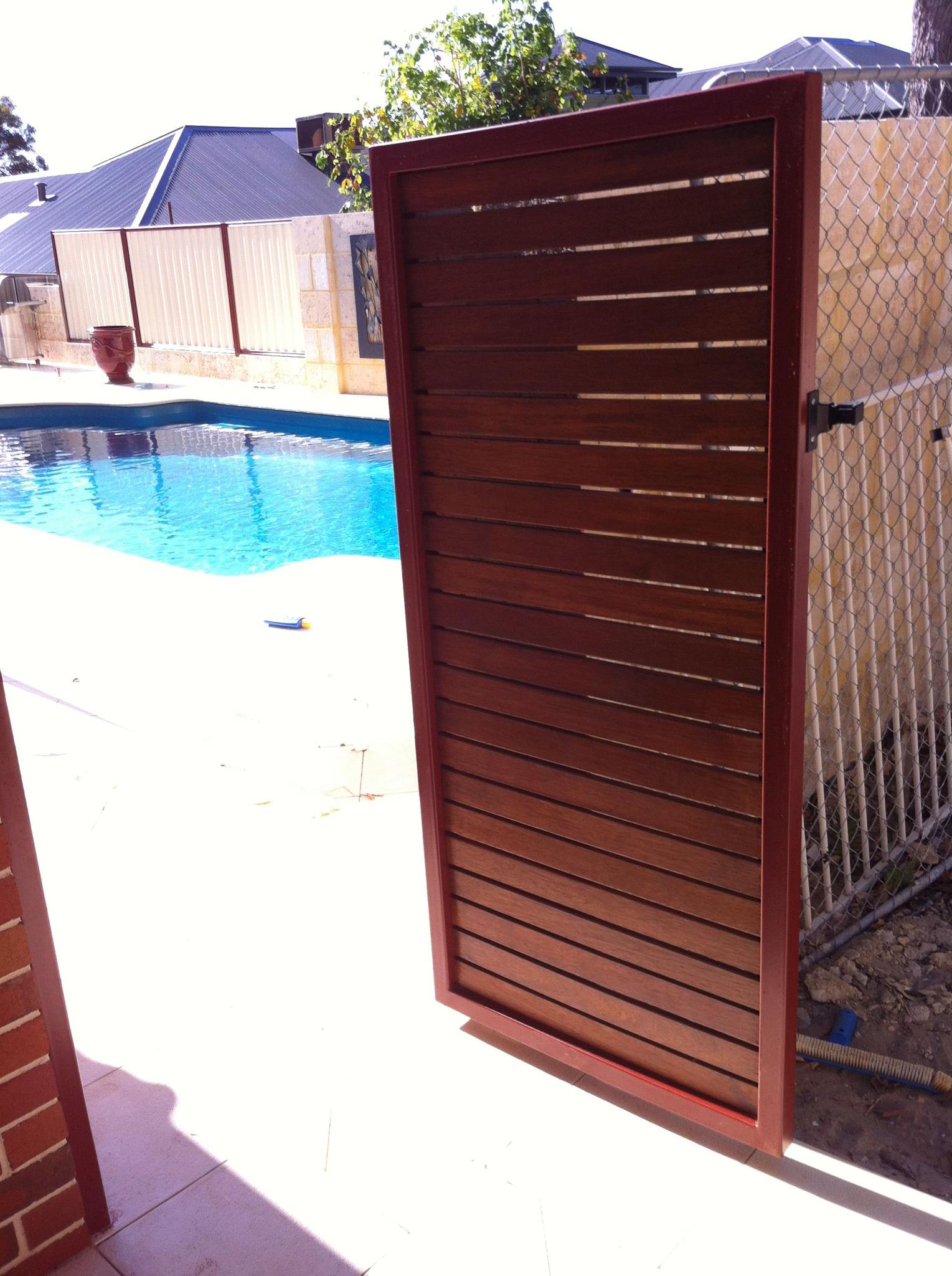 Timber pool gate Add Carpentry